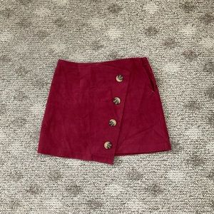 Francesca’s corduroy Mini skirt with side zipper and buttons detail